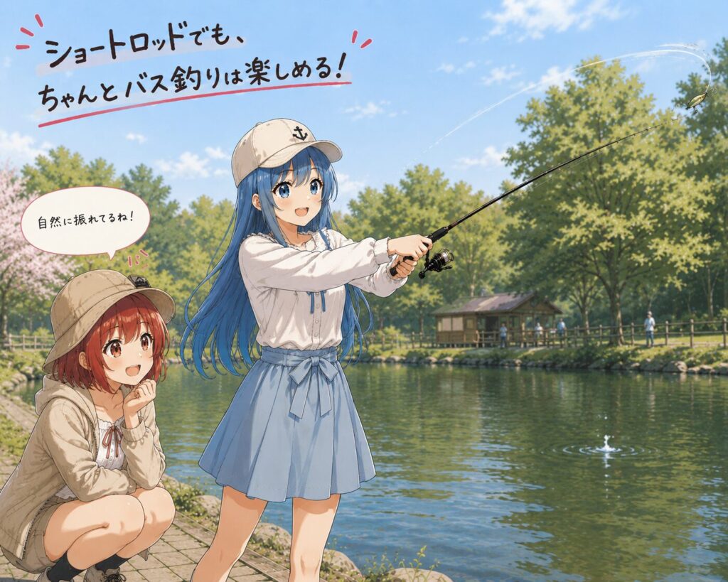 バス釣りはショートロッドでも問題なくできるの説明画像