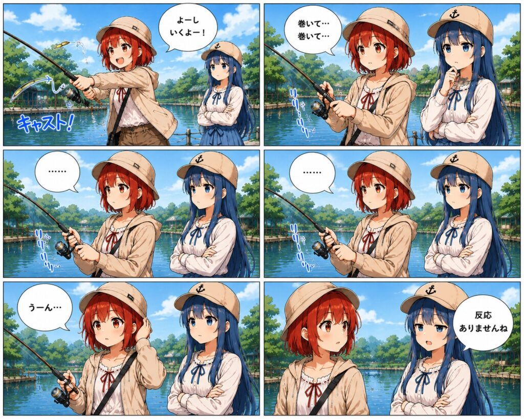 モルティーをキャストする様子
